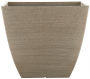 Southern Patio HDR-091660 Newland Planter, 13-1/2 in H, 16 in W, 16 in D, Square, Plastic/Resin, Whi