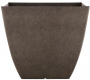 Southern Patio HDR-091677 Newland Planter, 13-1/2 in H, 16 in W, 16 in D, Square, Plastic/Resin, Gra