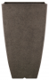 Southern Patio HDR-091691 Newland Planter, 21 in H, Square, Plastic/Resin, Gray, Stone Aesthetic