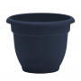 Bloem Ariana Series AP0870 Planter, 8 in Dia, Resin, Navy