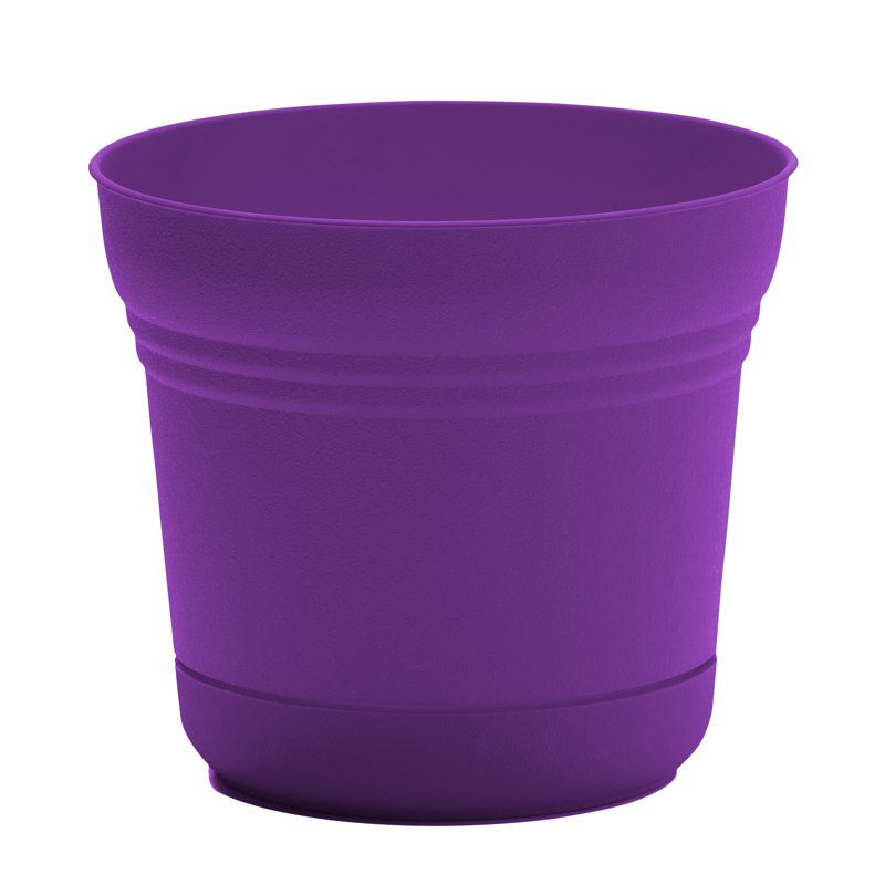 Bloem Saturn Series SP10928 Planter, 9-3/4 in Dia, 8-1/2 in H, 9-3/4 in W, 9-3/4 in D, Round, Tradit