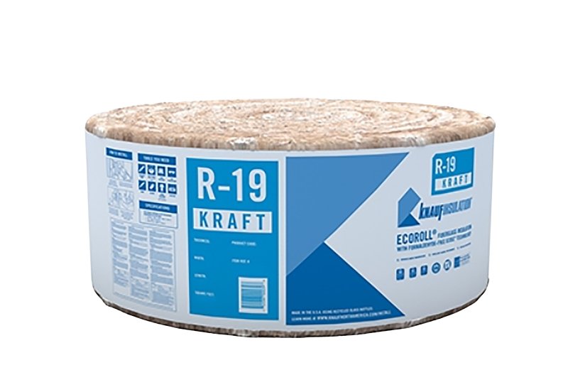 Knauf Insulation KR45TAK Standard Insulation, 39 ft L, 15 in W, R19 R-Value, Fiberglass