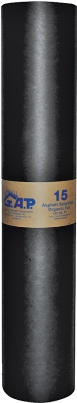 Orgill 15RF Roofing Felt, 144 ft L, 3 ft W, Asphalt/Fiber