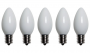 Santas Forest 25981 LED Filament Retro Replacement Bulb, Opaque, C9, White
