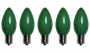 Santas Forest 25985 LED Filament Retro Replacement Bulb, Opaque, C9, Green