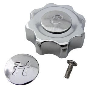 	Price Pfister, Chrome, Crown Imperial, Tub & Shower Handle, With Hot & Cold