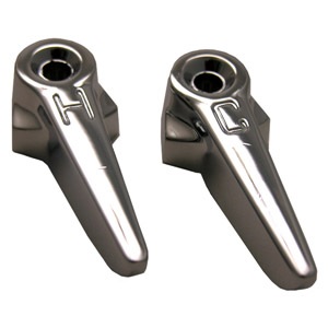 	T & S, Chrome, Lever Handles, Hot & Cold