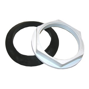 2 Inch Plastic Jam Nut & W-206 Flush Valve Washer, Used To Install Flush Valve  