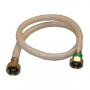 Faucet Connector, Flexible Poly Connector, Brass Insert / Chrome-Plated Nuts, 1/2 Inch IPS x 1/2 Inc