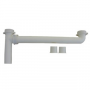 White Plastic Tubular,1-1/2 Inch X 16 Inch,End Outlet Drain Assembly For Kitchen Sink, With Nuts And