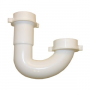 White Plastic Tubular,1-1/2 Inch J-Bend,With Nuts And Washers