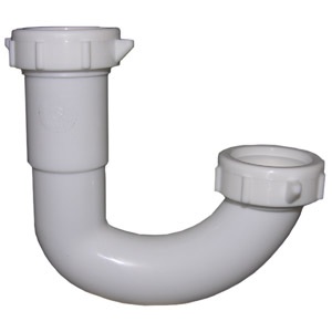 White Plastic Tubular,1-1/4 Inch J-Bend,With Nuts And Washers