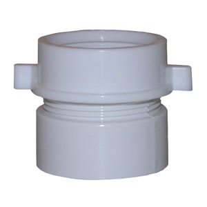 White Plastic Tubular,1-1/2 Inch Slip Jpint X 1-1/2 Inch PVC Schedule 40,Glue Joint Adapter