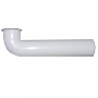 White Plastic Tubular,1-1/2 Inch X 15 Inch Flanged,Waste Arm