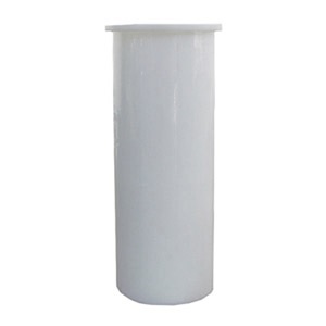 White Plastic Tubular,1-1/2 Inch X 4 Inch Flanged Tailpiece