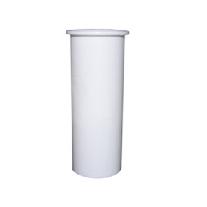 White Plastic Tubular,1-1/2 Inch X 12 Inch Flanged Tailpiece