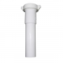 White Plastic Tubular,1-1/2 Inch X 8 Inch Slip Joint Extension,With Nut And Washer