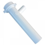 White Plastic Tubular,1-1/2 Inch X 8 Inch,Slip Joint,Branch Tailpiece,With 7/8 Inch Outlet