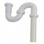 White Plastic Tubular,1-1/4 Inch S-Trap With Nuts And Washers,For Through The Floor,Drain Connection