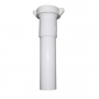 White Plastic Tubular,1-1/4 Inch X 6 Inch,Slip Joint Extension,With Nut And Washer