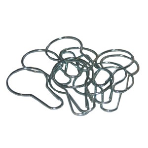 Shower Curtin Hooks, 12 pieces, Chrome Plated