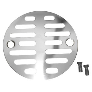 	3-1/4 Inch Shower Drain Grill, With 2 Screws, Chrome Plated