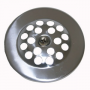 Bath Tub Drain Strainer Cover, Includes Screw, Carded, Chrome Plated
