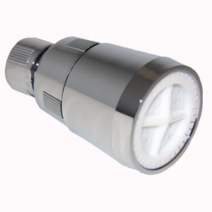 Shower Head, Adjustable Spray, Plastic Body, Ball Joint Swivel, Chrome Plated