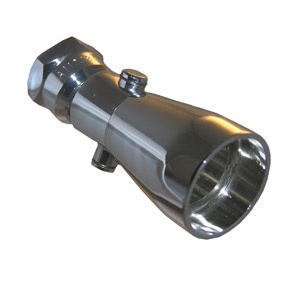 Shower Head,Water Saver , Deluxe Mini, With Shut Off, Chrome Plated Brass