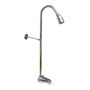 Add A Shower, Diverter Spout With 3/8-Inch x 50-Inch Riser And Shower Head, Chrome Plated