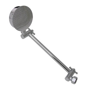 Chrome Plated Adjustable Shower Arm With Pan Style Shower Head