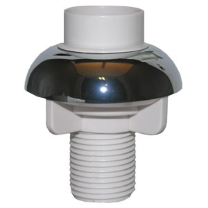 Faucet, Chrome & White, Hose Guide  
