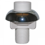 Faucet, Chrome & White, Hose Guide  