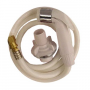 Faucet, White, Spray Head, With Hose, Fits Most Faucets