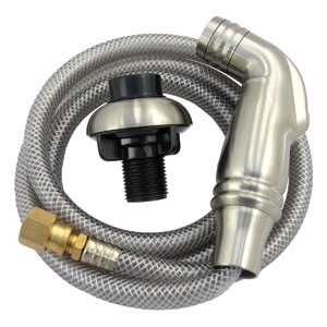 Kitchen Hose, Spray And Guide Assembly, Satin Nickel, Fit Most  