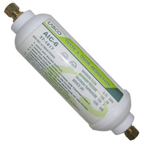 Mini In-Line Water Filter, 6-Inch Long, With Lead Free 1/4-Inch Od