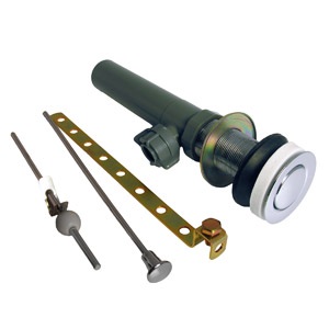 1-1/4 -Inch OD Moen Style, Half Chrome Plated Metal And Half Plastic Bathroom Lavatory Pop Up Drain 