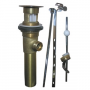 1-1/4 Inch, Polished Brass Plated, Lavatory Pop Up Drain Assembly
