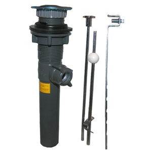 1-1/4 Inch, Plastic Body, Chrome Trim, Lavatory Pop Up Drain Assembly