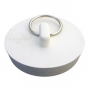 White Rubber, Hollow Stopper For 1-7/8 Inch Drain Openings