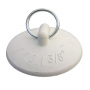 White Rubber Stopper For Lavatory, Fits 1 Inch to 1-3/8 Inch