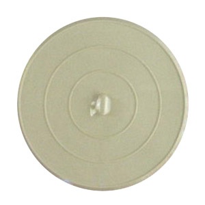 White Rubber, Flat Suction Type Stopper, 4-3/4 Inch Diameter