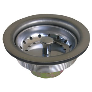 Chrome Plated, Stainless Steel Body, Kitchen Sink Basket Strainer Assembly For 3-1/2 Inch Opening