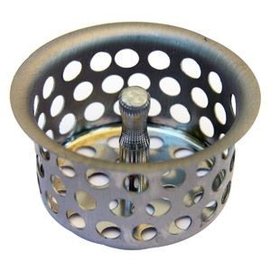1-1/2 Inch, Chrome Plated, Crumb Cup Strainer, With Lift Post