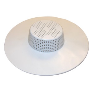 Hair Snare Bath Tub Strainer, Plastic White Finish