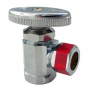 1/2 Inch Female Iron Pipe Inlet X 1/2 Inch Compression Outlet, Angle Stop, Lead Free Compliant, Chro