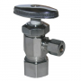 5/8 Inch Copper Compression Inlet X 1/4 Inch Compression Outlet, Angle Stop, Lead Free Compliant, Ch