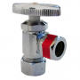 5/8 Inch Copper Compression Inlet X 1/2 Inch Compression Outlet, Angle Stop, Lead Free Compliant, Ch