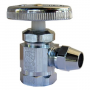 Angle Stop Valve, 1/2 Inch Female Pipe Thread x 3/8 Inch Texas Fine Thread Flare,Chrome Plated Brass