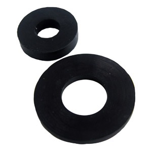 Water supply valve repair kit with rubber washers. Used to repair leaking supply valve